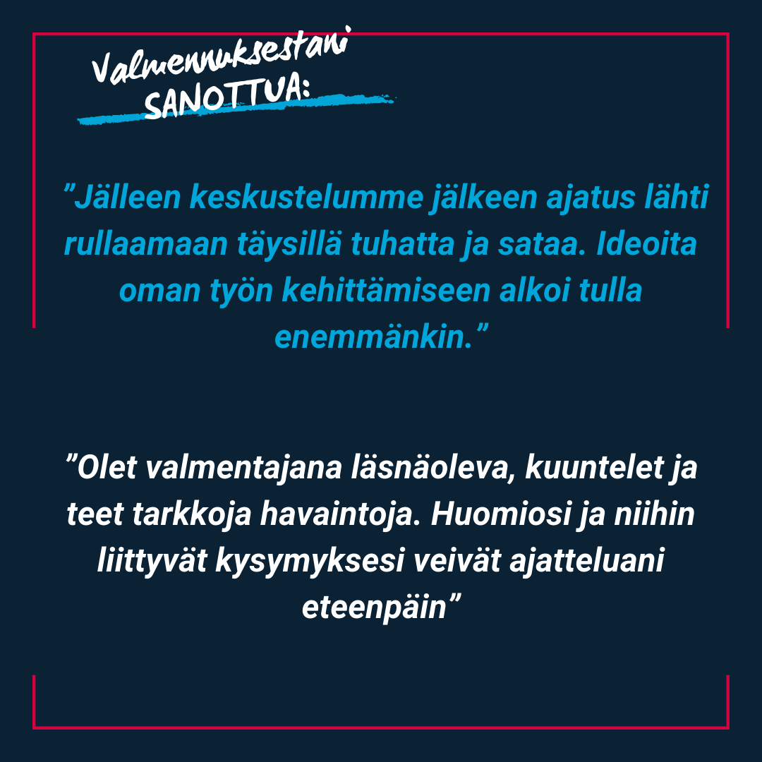 VALMENTAVA MENTOROINTI -Johtajille ja esihenkilöille